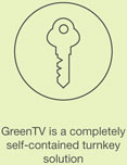 GreenTV is a completely self-contained turnkey solution